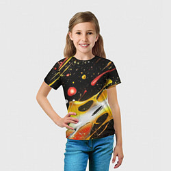 Футболка детская Текстура краска, цвет: 3D-принт — фото 2