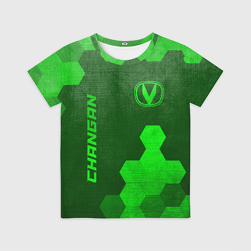 Детская футболка Changan - green gradient вертикально / 3D-принт – фото 1