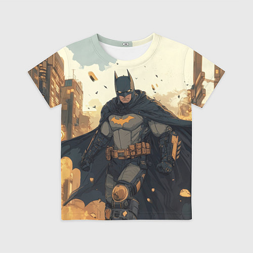 Детская футболка Бэтмен и разрушенный город / 3D-принт – фото 1