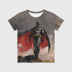 Футболка детская Бэтмен стоит на обрыве скалы, цвет: 3D-принт