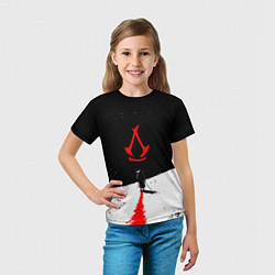 Футболка детская Assassins creed shadows - самурай, цвет: 3D-принт — фото 2