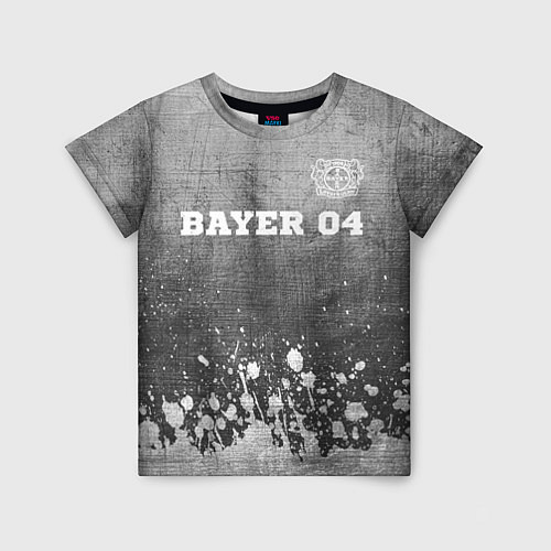 Детская футболка Bayer 04 - grey gradient посередине / 3D-принт – фото 1