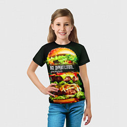 Футболка детская Все дуреют с этого фастфуда, цвет: 3D-принт — фото 2