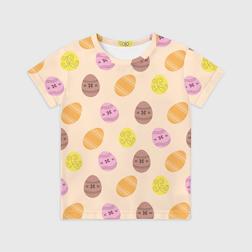 Детская футболка Пасха цветные яйца / 3D-принт – фото 1