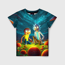 Футболка детская Rick and Morty on the fly agaric planet, цвет: 3D-принт