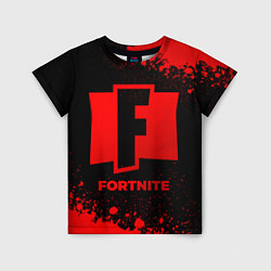 Футболка детская Fortnite - red gradient, цвет: 3D-принт
