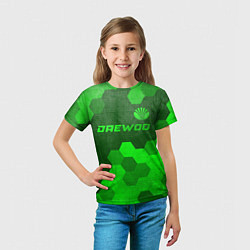 Футболка детская Daewoo - green gradient посередине, цвет: 3D-принт — фото 2