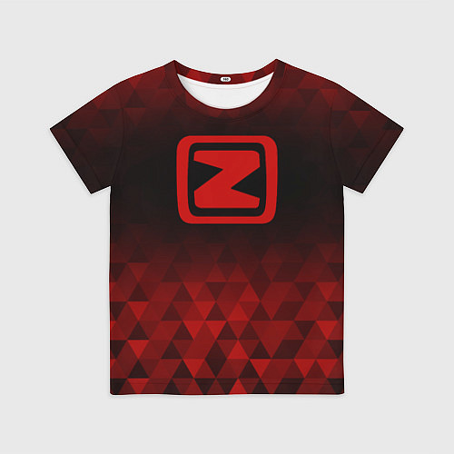 Детская футболка Zotye red poly / 3D-принт – фото 1
