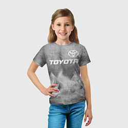 Футболка детская Toyota - grey gradient посередине, цвет: 3D-принт — фото 2