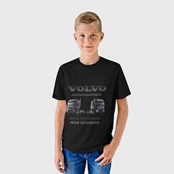 Футболка детская Volvo водитель грузовика, цвет: 3D-принт — фото 2