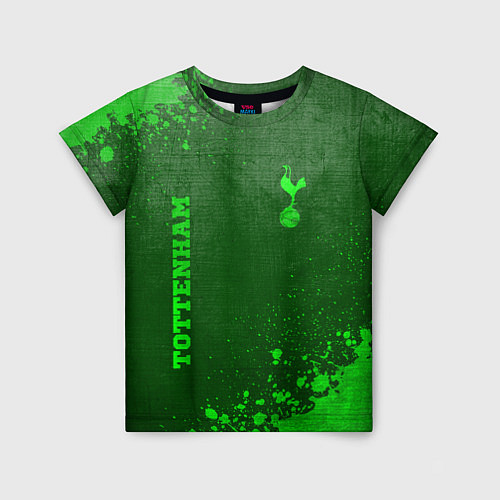 Детская футболка Tottenham - green gradient вертикально / 3D-принт – фото 1