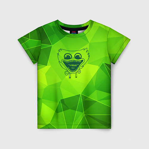 Детская футболка Poppy Playtime green poly / 3D-принт – фото 1