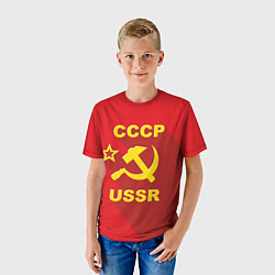 Футболка детская СССР серп и молот, цвет: 3D-принт — фото 2