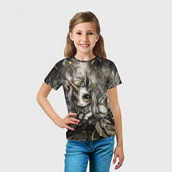 Футболка детская Мифическая единорожка, цвет: 3D-принт — фото 2