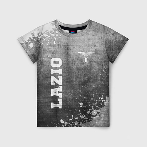 Детская футболка Lazio - grey gradient вертикально / 3D-принт – фото 1