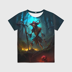 Футболка детская Скелет в мрачном лесу, цвет: 3D-принт