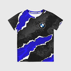 Детская футболка BMW - синие разрывы