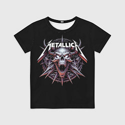 Футболка детская Metallica - cool skull with horns, цвет: 3D-принт
