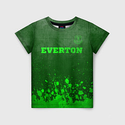 Футболка детская Everton - green gradient посередине, цвет: 3D-принт