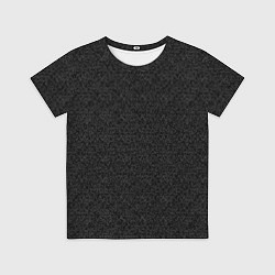 Футболка детская Чёрный с серым тёмный текстурированный, цвет: 3D-принт
