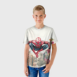 Футболка детская Человек паук паркур, цвет: 3D-принт — фото 2