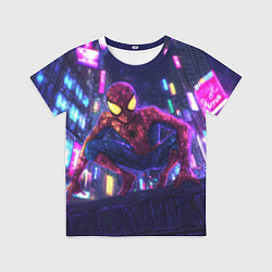 Футболка детская Человек паук с желтыми глазами, цвет: 3D-принт