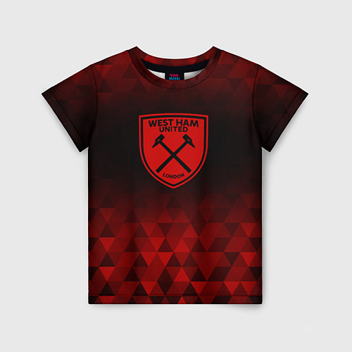 Детская футболка West Ham red poly / 3D-принт – фото 1