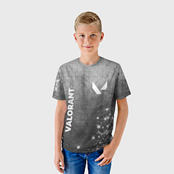 Футболка детская Valorant - grey gradient вертикально, цвет: 3D-принт — фото 2