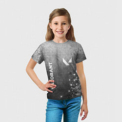Футболка детская Valorant - grey gradient вертикально, цвет: 3D-принт — фото 2