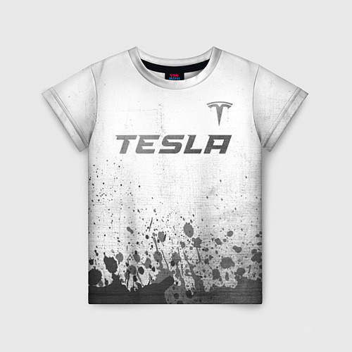 Детская футболка Tesla - white gradient посередине / 3D-принт – фото 1