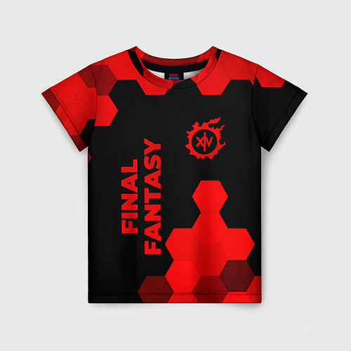 Детская футболка Final Fantasy - red gradient вертикально / 3D-принт – фото 1