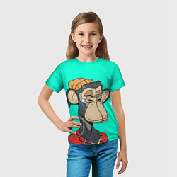 Футболка детская NFT ape steel, цвет: 3D-принт — фото 2