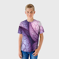 Футболка детская Прожилки экзотического растения, цвет: 3D-принт — фото 2