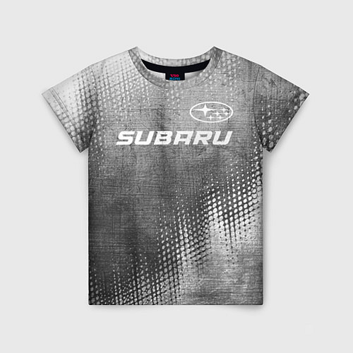 Детская футболка Subaru - grey gradient посередине / 3D-принт – фото 1