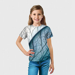 Футболка детская Листья с прожилками, цвет: 3D-принт — фото 2