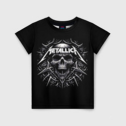 Футболка детская Metallica - a skull with roses and thorns, цвет: 3D-принт