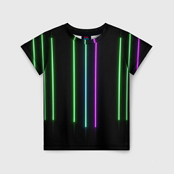 Футболка детская Neon stripes, цвет: 3D-принт