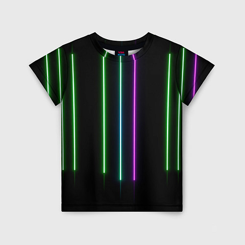 Детская футболка Neon stripes / 3D-принт – фото 1