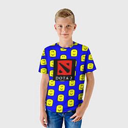 Футболка детская Dota smile pattern, цвет: 3D-принт — фото 2