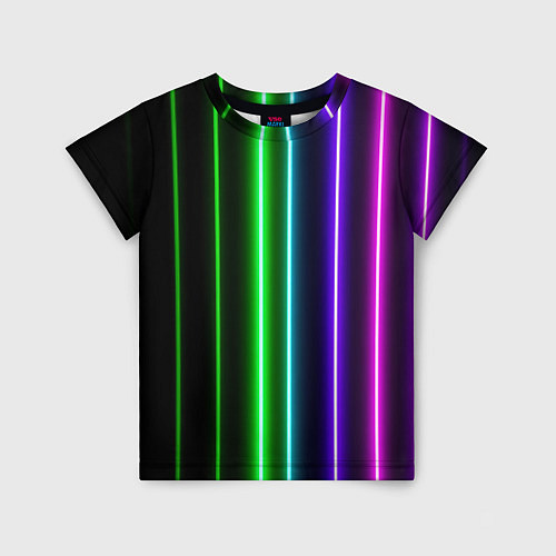 Детская футболка Neon lines / 3D-принт – фото 1