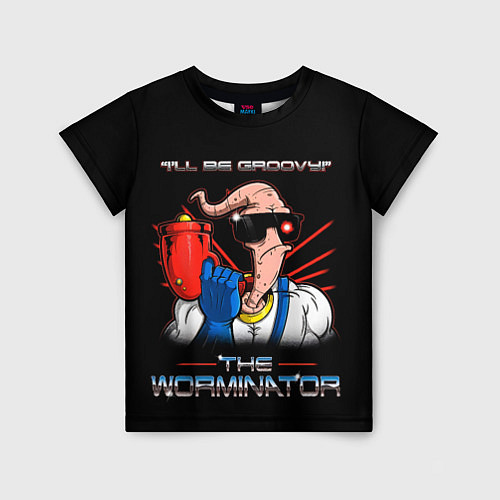 Детская футболка Jim - worminator / 3D-принт – фото 1