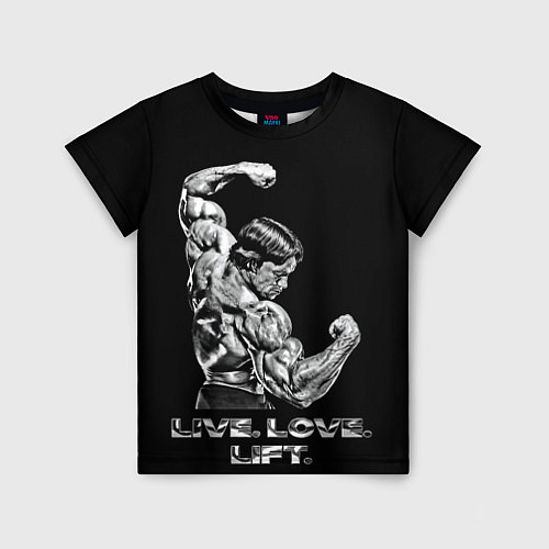 Детская футболка Арнольд - живи люби расти / 3D-принт – фото 1