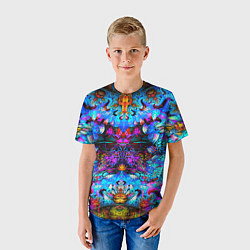 Футболка детская Абстракция стекло узор, цвет: 3D-принт — фото 2