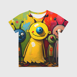 Футболка детская Арт с человечками, цвет: 3D-принт