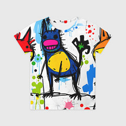 Футболка детская Веселые зверята, цвет: 3D-принт