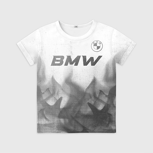 Детская футболка BMW - white gradient посередине / 3D-принт – фото 1
