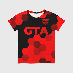 Детская футболка GTA - red gradient посередине