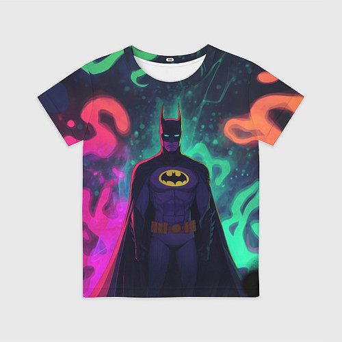 Детская футболка Бэтмен красочное небо / 3D-принт – фото 1