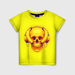 Футболка детская Yellow bananas skull - cyberpunk, цвет: 3D-принт