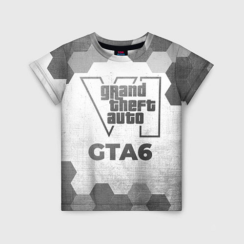 Детская футболка GTA6 - white gradient / 3D-принт – фото 1